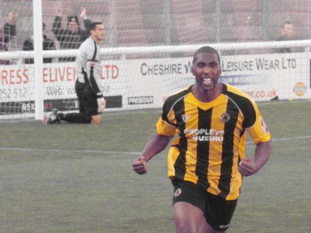 Danny Davidson celebrates his goal