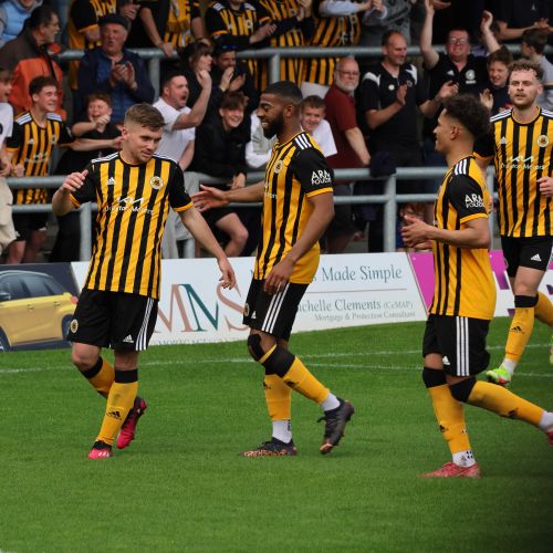 Billy Chadwick celebrates