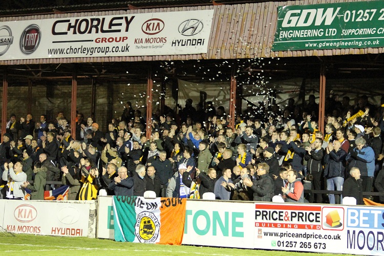 Boston fans salute the team at the end