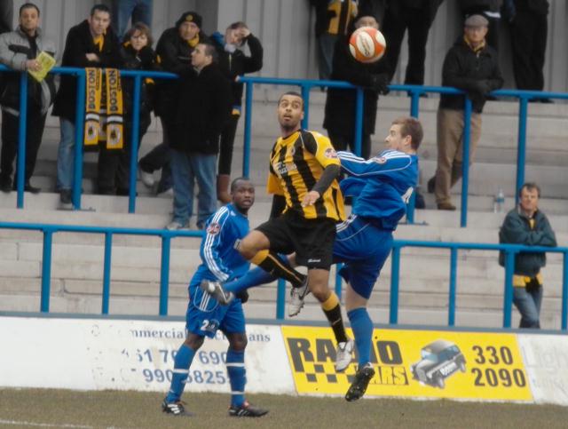Spencer Weir-Daley outjumps his marker
