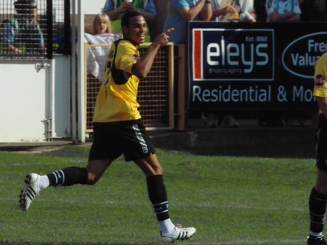 Leabon celebrates scoring