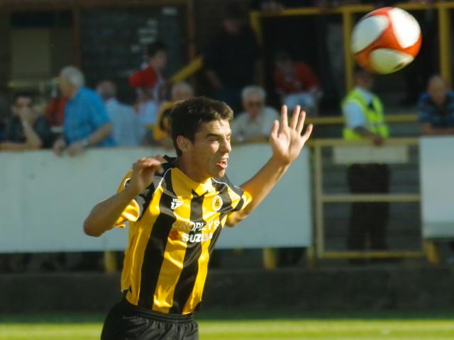 Pearson addresses the ball