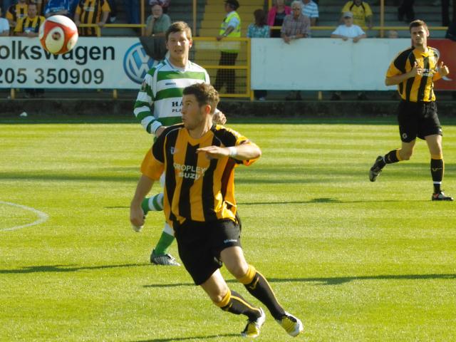 James Cullingworth tracks the ball