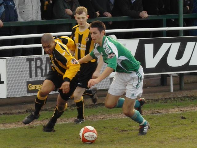 Ryan Semple gets past his marker