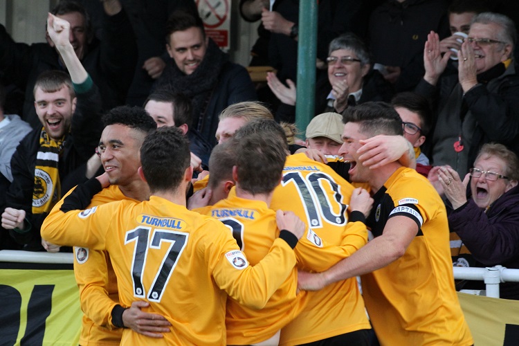 The Boston fans go wild