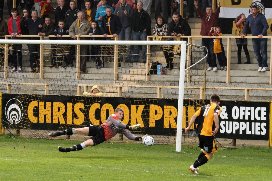 Liam Agnew's shot saved