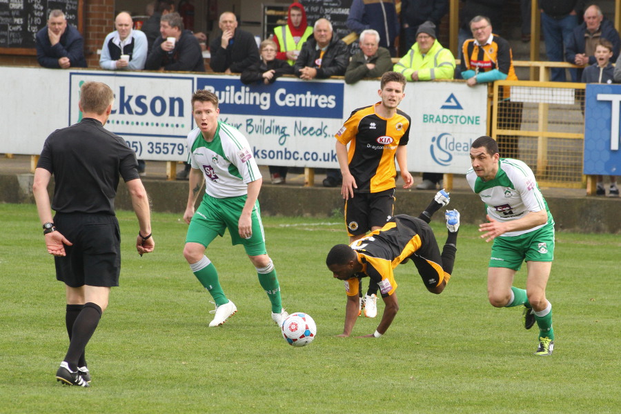 Junior Konadu goes down