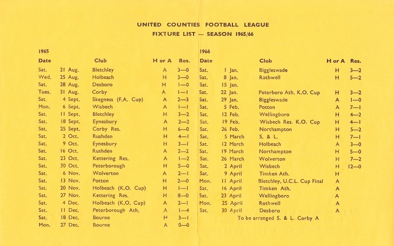 Programme Page 2 - 1965/6