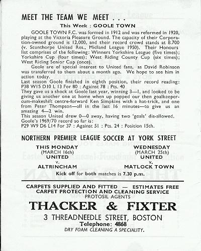 Programme Page 14 - 1969/70