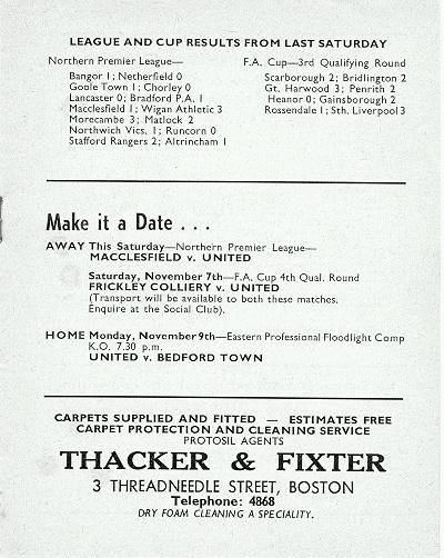 Programme Page 9 - 1970/1