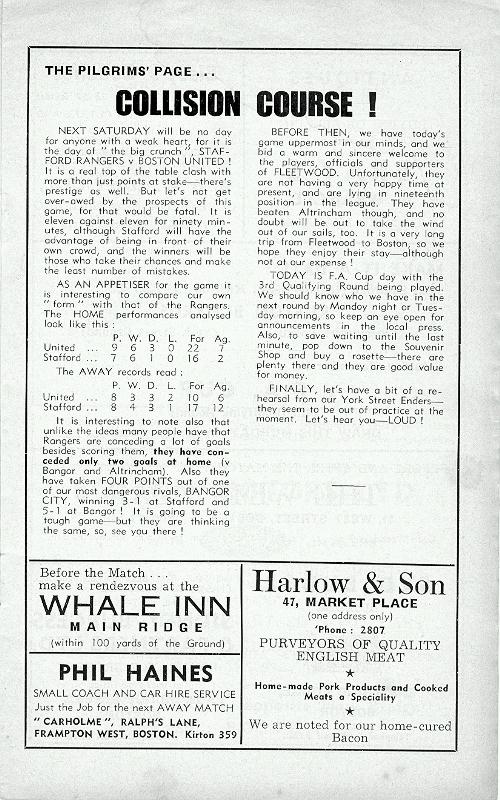 Programme Page 3 - 1971/2