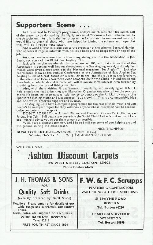 Programme Page 12 - 1975/6