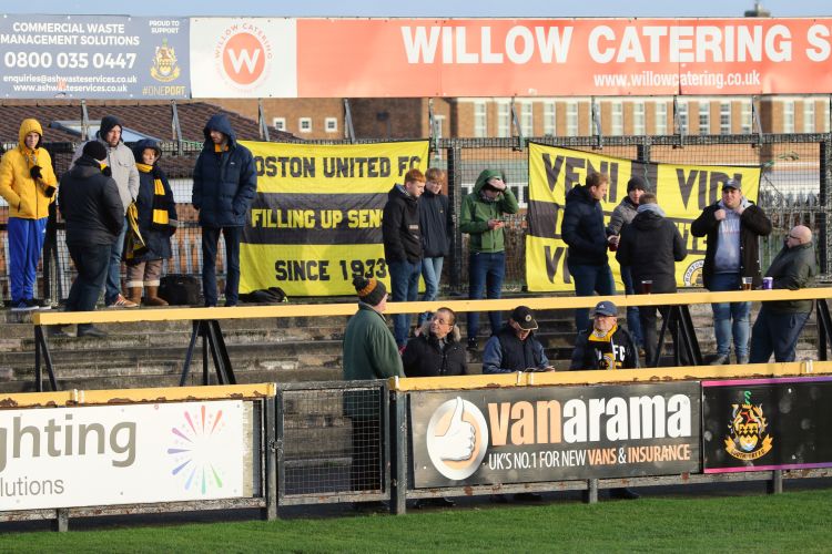 The Boston fans begin to gather