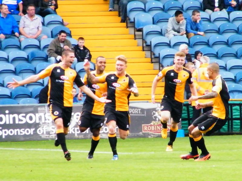 Opening goal celebration