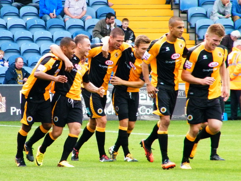 Opening goal celebration