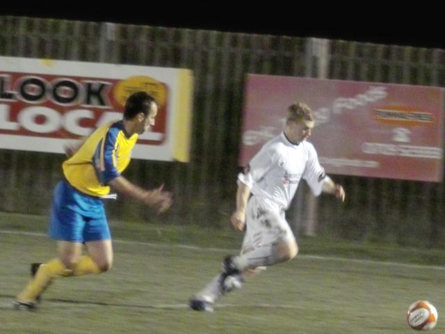 Jamie Yates speeds down the wing