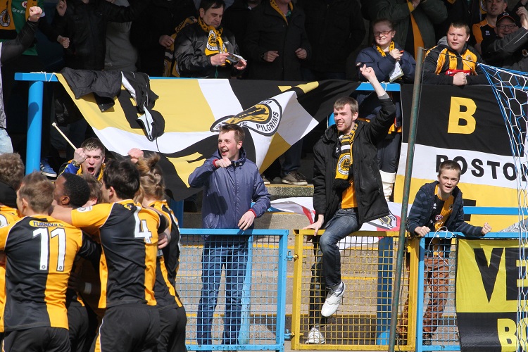 The Boston fans go wild