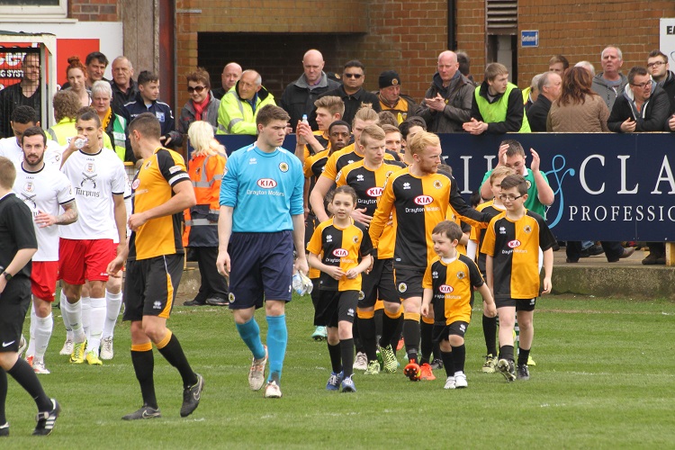 Led out by the mascots
