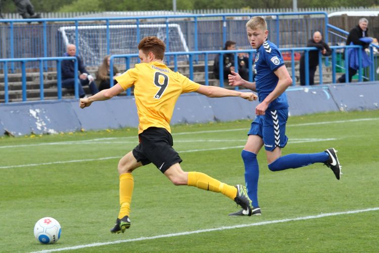 Liam Adams cross sets up Boston goal